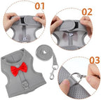 Prasacco escape proof pet vest highlighting the adjustable hook and loop fasteners for snug custom fit