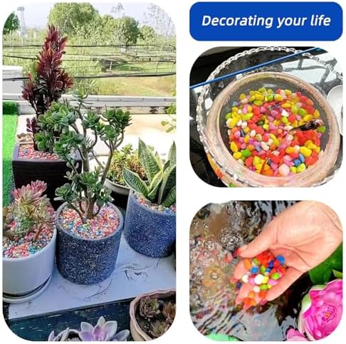 Tacolo brand blue pebbles for garden landscaping