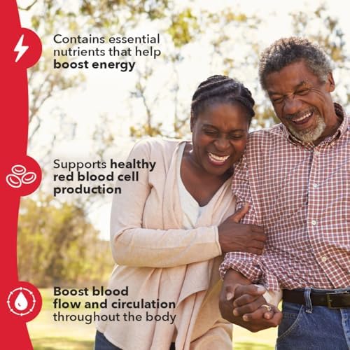 LifeSeasons Blood Nourish-R premium iron deficiency supplement packaging layout.