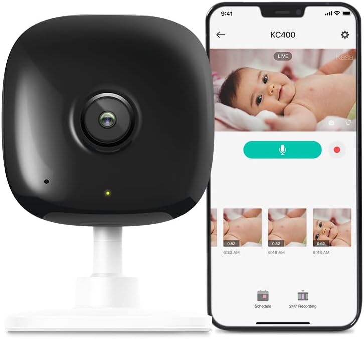 Kasa 1080p Indoor Wired Security Camera - Works as a Baby Monitor & Pet Camera, Motion Detection & Tracking, 2-Way Audio, Night Vision, Subscription-Free Local Storage or Optional Cloud, EC60 - Image 5