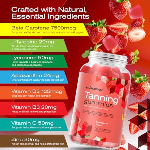 MuseBeam skin health glow up supplement package containing astaxanthin and lycopene.
