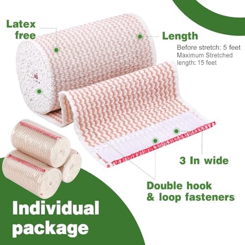 Breathable latex free compression wrap for lymphedema and leg swelling.