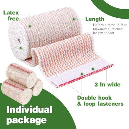 Breathable latex free compression wrap for lymphedema and leg swelling.