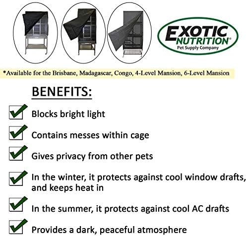 Light blocking exotic pet cage accessory showcasing secure side fasteners.