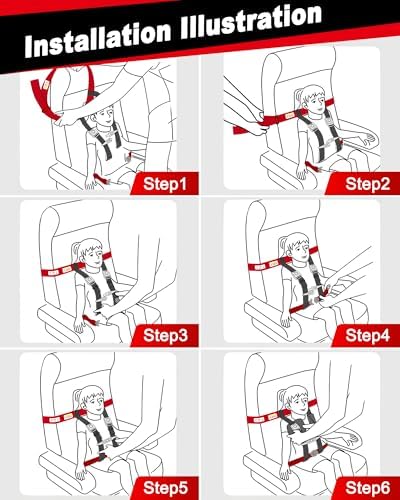 Child sitting securely using Duythy airplane harness