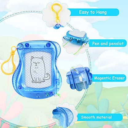 Close up of erasable magnetic drawing board with stylus