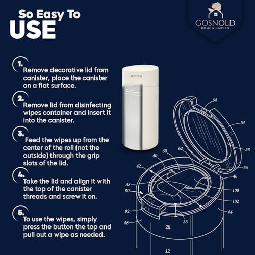 Top view of cream wet wipes dispenser lid for office and home