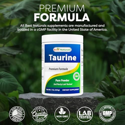 Third party lab tested non GMO gluten free taurine health supplement