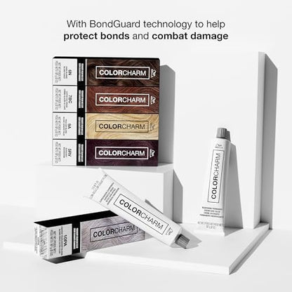 Side view of Wella packaging showing the shade guide for intense natural and cool espresso tones
