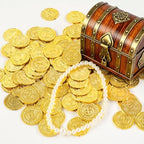 REGUICORP gold treasure tokens inside their transparent carrying case