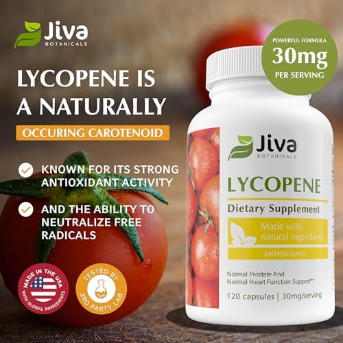 Jiva Botanicals tomato extract capsules nutritional information panel