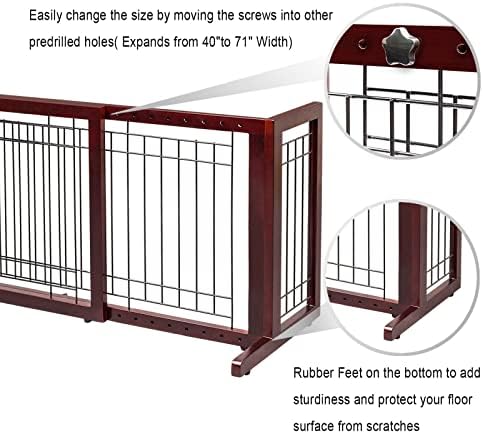 Bonnlo indoor pet barrier side panel showing stable non-tipping design