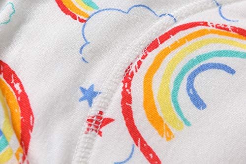 Skhls washable cloth potty training panties for girls spread out to show the different animal and character designs.
