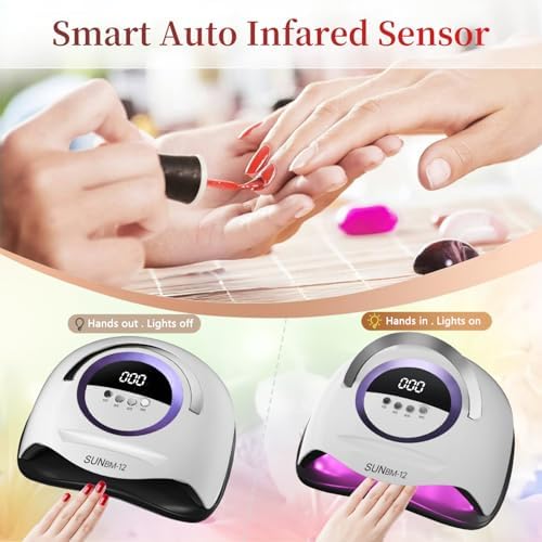 Top view of DMJWAN BM-12 PRO nail dryer showing timer buttons