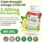 Nature's Branch Omega 3 supplement bottle showing 180 liquid softgels count