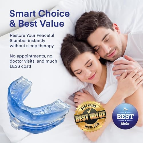 Medical grade silicone anti snoring mouthpiece for improved nighttime airflow