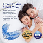 Medical grade silicone anti snoring mouthpiece for improved nighttime airflow