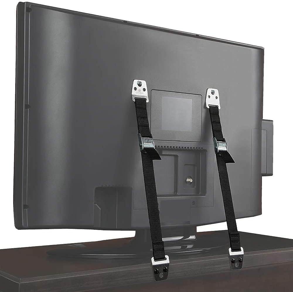 BOOTWO heavy duty metal anti tip straps pack of two front view