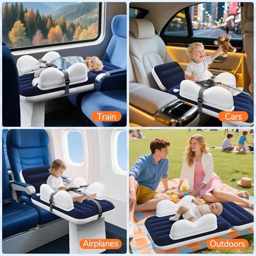 Abdtech portable baby flight bed deflated and packed inside its compact black carry bag.