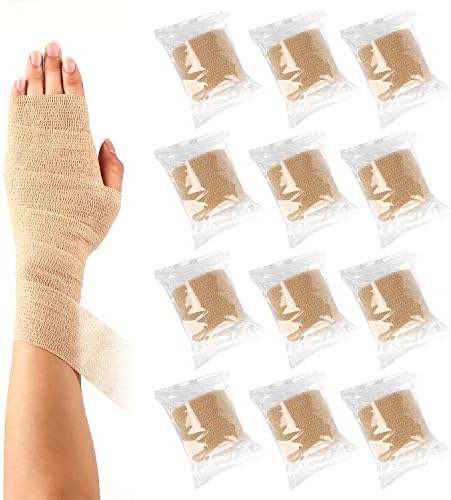 Demonstration of tearing Mooerca cohesive bandage wrap by hand without using scissors for easy application