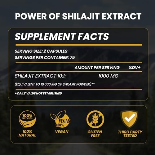 Organic shilajeet himalaya products supplement for energy boost and immune health