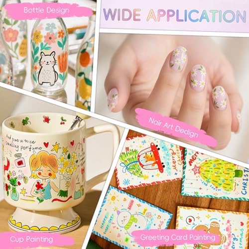Nail Art Pens Set 12 Colors Nail Art Markers for DIY Painting Nails, Drawing, Dotting & Liner Designs, Nail Pens for Adults & Teens Nail Art, Home Salon Beauty Manicure Tools, 2026 New - Image 4