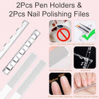Nail art brushes showing variety of bristle sizes
