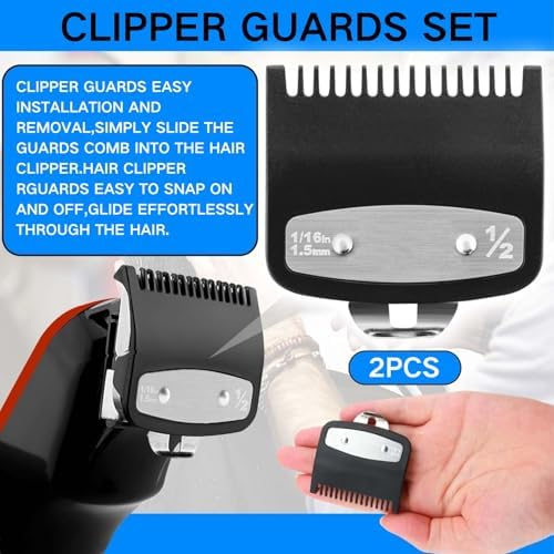 Oreutkd professional guide comb attachment pack displaying the one sixteenth inch cutting side