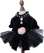 Fashion Sweet Puppy Dog Blingbling Princess Skirt Pet Dog Lace Cake Camisole Tutu Dress Pink Small - Image 14