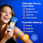 Hermon tinea versicolor relief ointment showing the tube texture and premium imported packaging quality