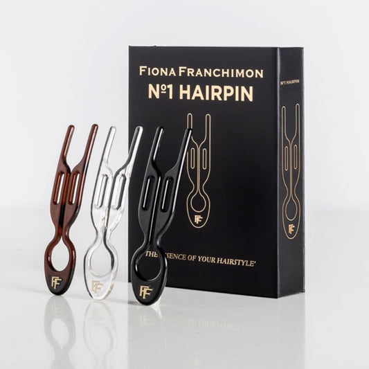 Fiona Franchimon Number 1 Hairpin New York Collection front view showing the unique curved styling tool