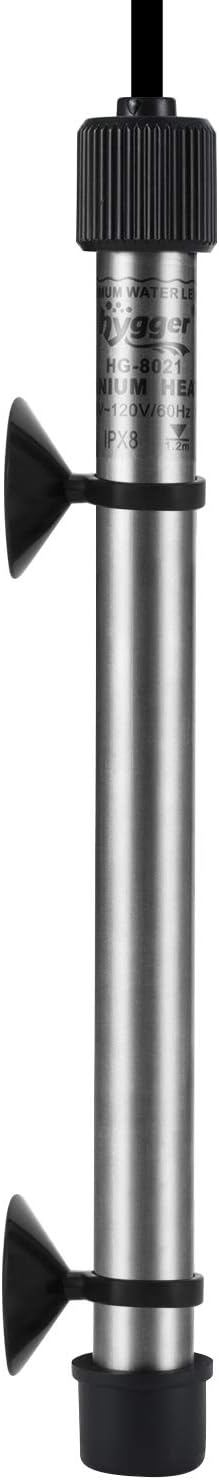 Hygger 802 titanium aquarium heater rod front view