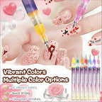 Waterproof nail art marker set for gel and acrylic nails