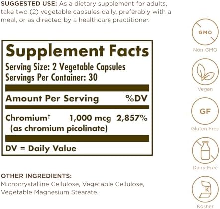 Premium trivalent chromium picolinate mineral supplement for cellular energy support