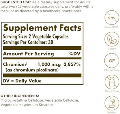 Premium trivalent chromium picolinate mineral supplement for cellular energy support