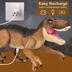 IQKidz T-Rex toy side profile demonstrating walking ability