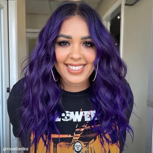 Vegan and ammonia free purple fashion hair colour bottle