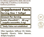 Solgar Lutein 30 Count softgels packaging label details