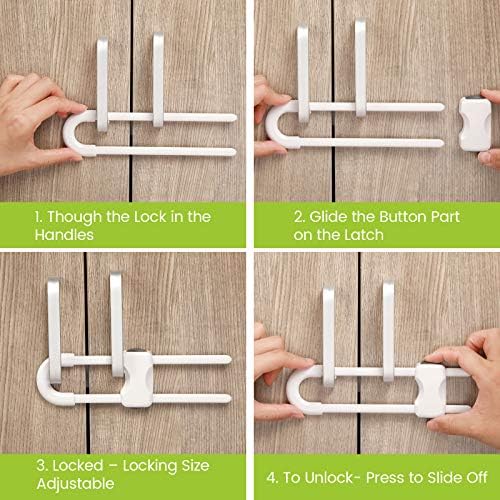 Childproof cabinet lock mechanism detail