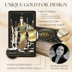 Wyspell tarot deck black and gold card design details