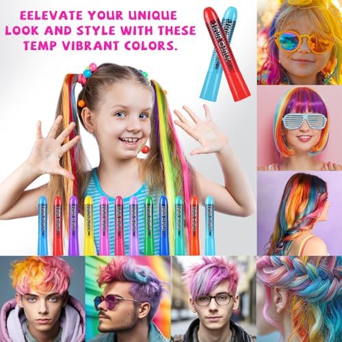Child-friendly hair chalk pens for trendy DIY hairstyles