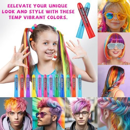 Child-friendly hair chalk pens for trendy DIY hairstyles
