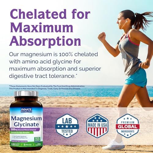 Close up view of the authentic high absorption chelated magnesium glycinate capsule size and form