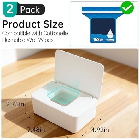 Piszvbej flushable wipes container with non-slip base