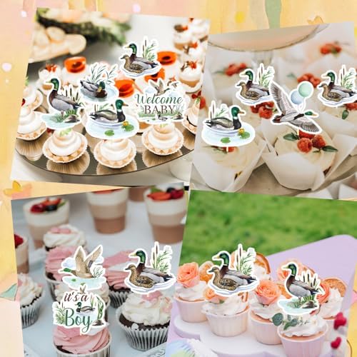 Ready to use pre-glued woodland theme party cupcake picks