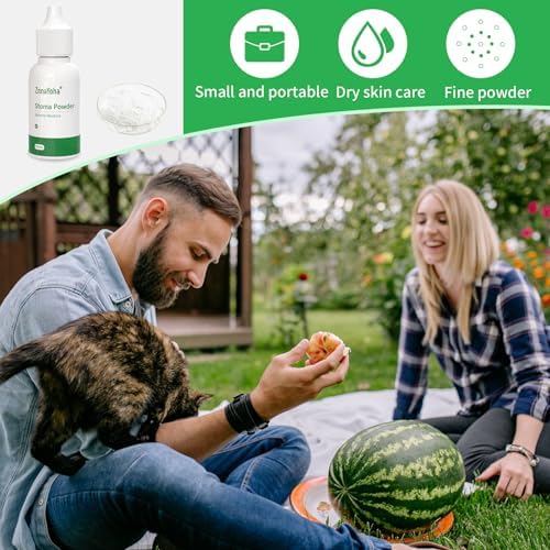 Side view of ZnnaYoha medical grade stoma powder bottle for ostomy care