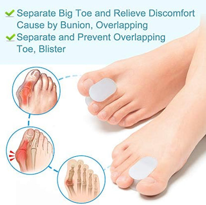 Povihome orthotic gel spacers used for hammer toe and toe drift correction