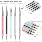 Fulinjoy nail painting brushes with black handles