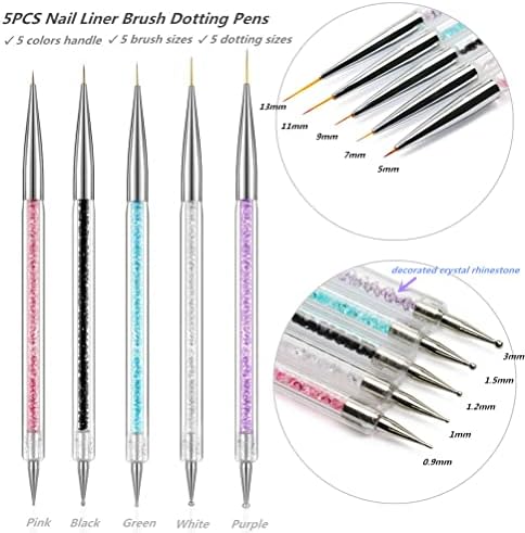 Fulinjoy nail painting brushes with black handles