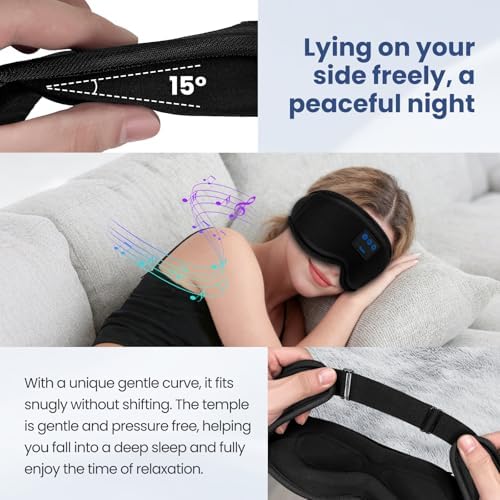 Hildcroa Bluetooth eye mask charging port detail